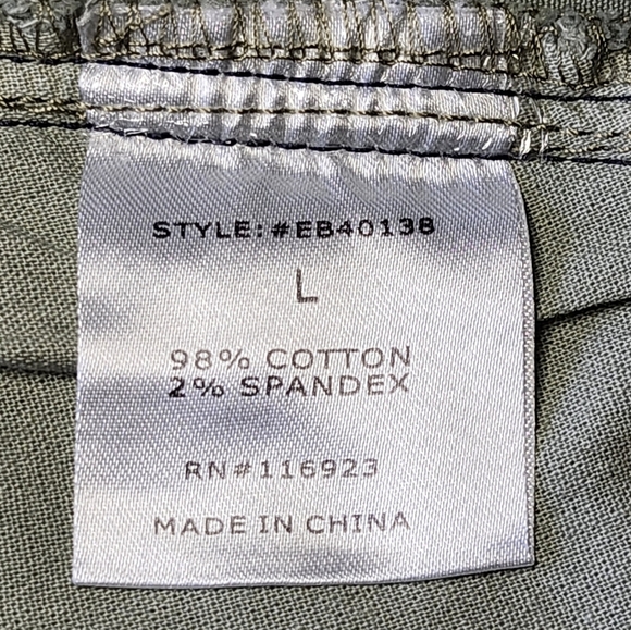 Easel Los Angeles Green Khaki Pants With Side Stripes Size Large - Picture 6 of 7